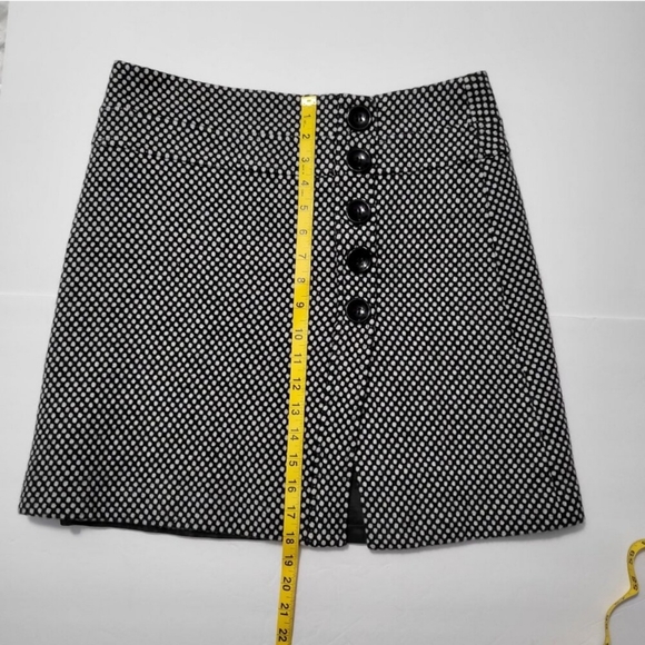 Talbots Wool Button Front Polka Dot Mini Skirt - Picture 8 of 8